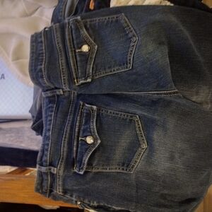 Curvy Couture Women's Boot Cut Jeans - Dark Blue